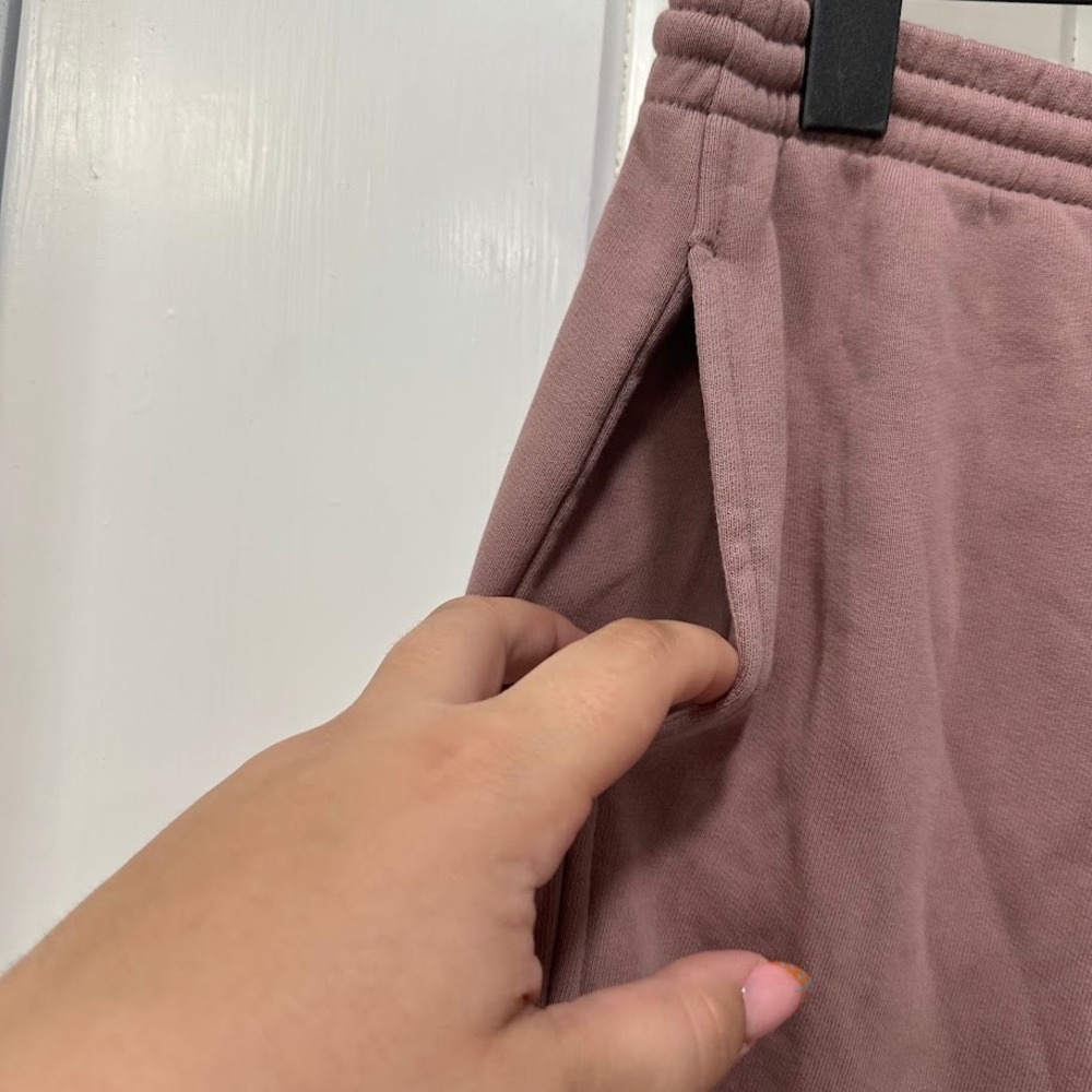 Vince Womens Sweatpants Size S Essential Joggers Mauve Pink 100% Cotton Lounge - Picture 3 of 8